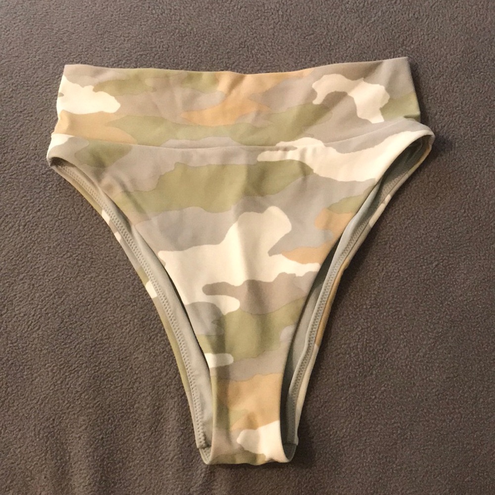 Aerie camo high waisted bikini bottoms